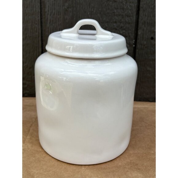 Rae Dunn Gingerbread Cookie Jar Ceramic Canister Fitted Lid Christmas Holiday - Picture 4 of 14